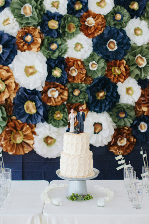 Paper Flower Cake Table Backdrop