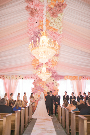 Paper Flowers on Pink Tent