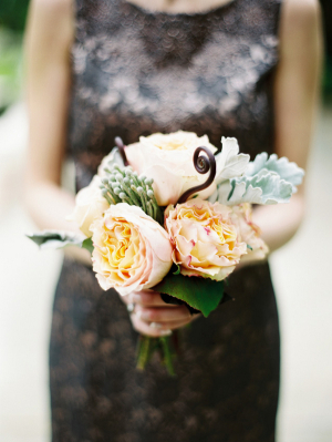 Pink Floral and Dusty Miller Bouquet