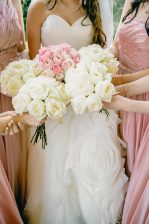 Pink and White Bridal Bouquets