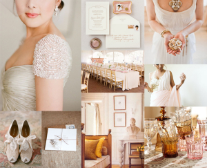 Rose Gold and Amber Wedding Colors