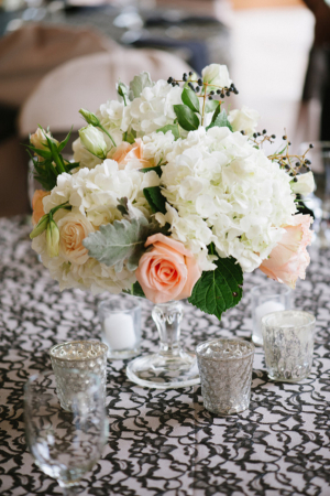 Rose and Hydrangea Reception Flowers