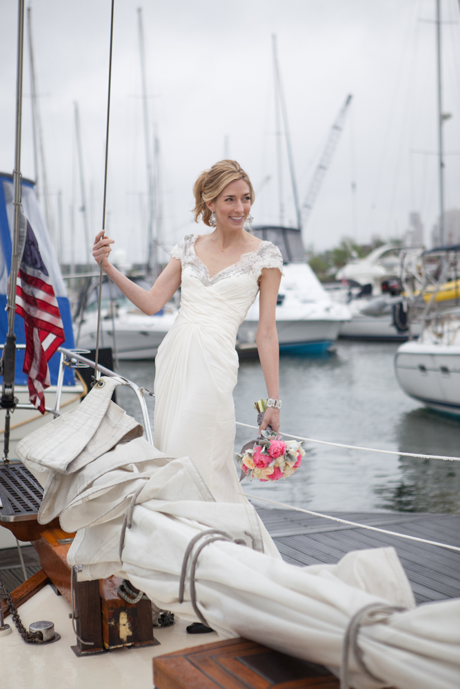 Sailboat Bridal Portrait From Alexis June Weddings