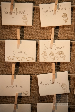 Stamped Reception Place Cards