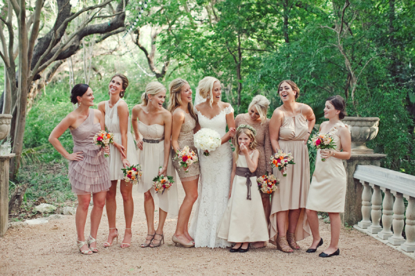 Taupe Bridesmaids Dresses