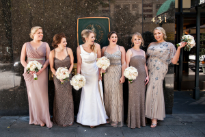 Taupe Sequin Bridesmaids Dresses