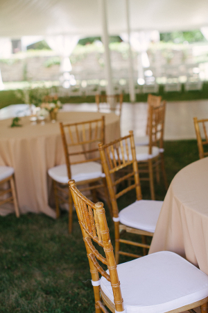 Wooden Chiavari Chairs at Outdoor Reception
