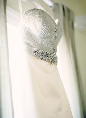 Beaded Bodice on Wedding Gown