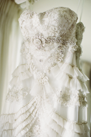 Beaded Ruffled Bridal Gown