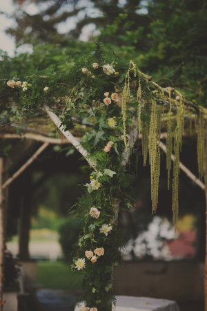 Chuppah With Moss and Rose Cover
