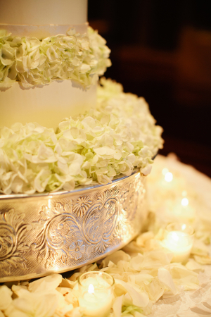 Engraved Silver Cake Stand