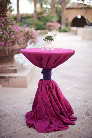 Fuchsia and Purple Reception Linens