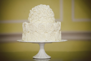 Hydrange and Rose Wedding Cake