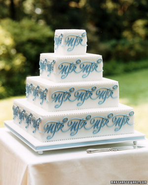 Monogram Wedding Cake