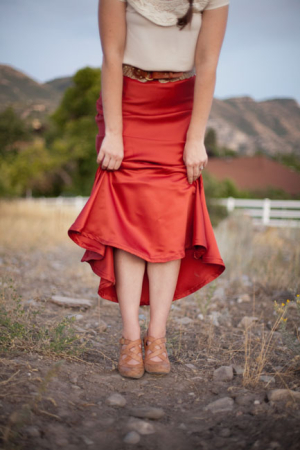 Red Skirt Engagement Photos