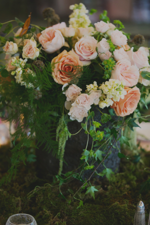 Rustic Moss Wedding Flowers