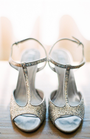 Silver T Strap Shoes