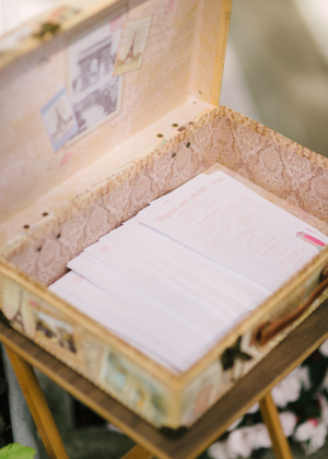 Vintage Suitcase With Ceremony Programs