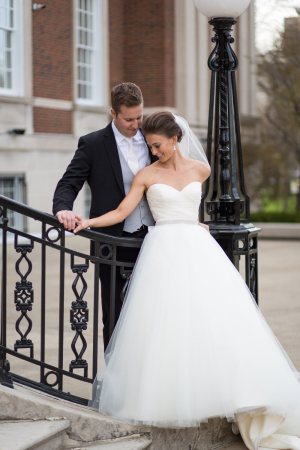 Wedding Gown With Tulle Ball Skirt