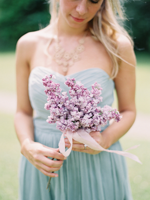 Simple Lilac Wedding Bouquet