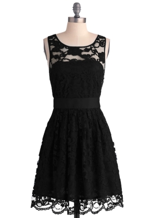 Black Lace Bridesmaids Dress