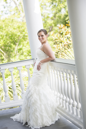 Bridal Portrait on Porch From Richard Ellis Photography