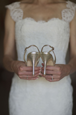 Bridal Shoes With Gold Heels