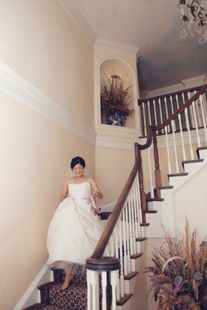 Bride Coming Down Stairs