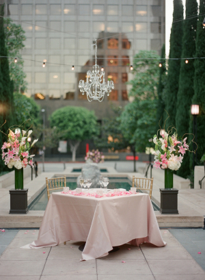Bride and Groom Table at Reception