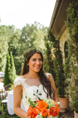 Bride in Olive Wreath