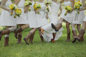 Bridesmaids in Cowboy Boots