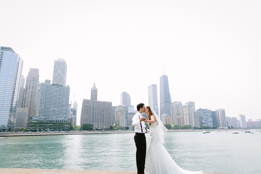 Chicago Skyline Wedding Portrait