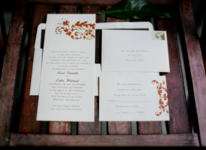 Fall Wedding Stationery With Rust Details