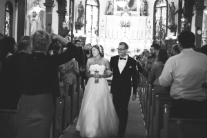 Just Married Cathedral Wedding