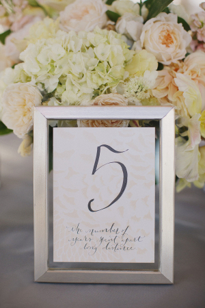 Modern Calligraphy Table Number