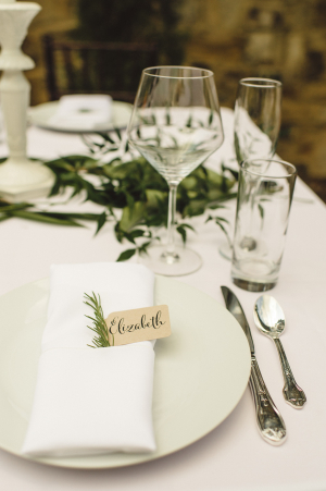Natural Wedding Place Setting