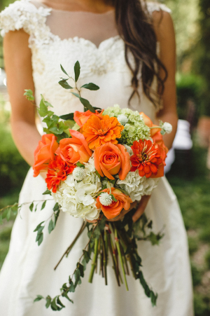 Orange and Greenery Bouquet