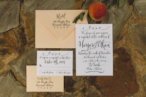 Peach and White Stationery