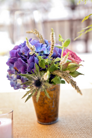 Purple and Pink Centerpieces