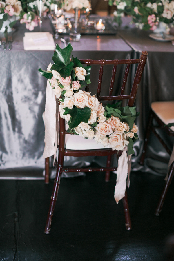 Rose Garland on Chair