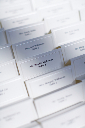 Simple White Foldover Place Cards