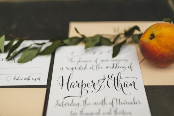 Wedding Invitations with Calligraphy