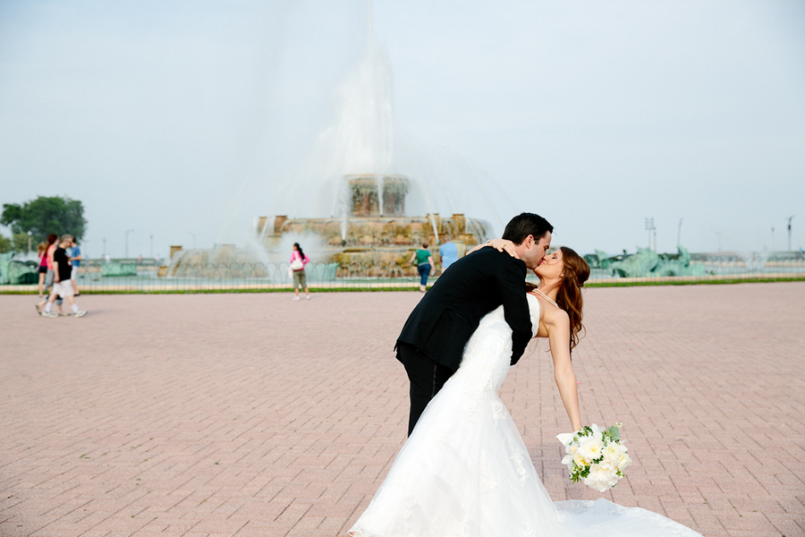Wedding Portrait Buckingham Fountain