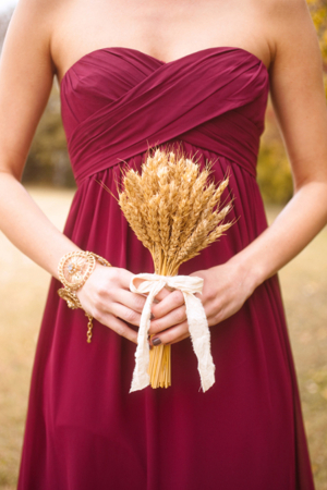 Wheat Bridesmaids Bouquet