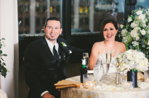 Bride and Groom at Sweetheart Table