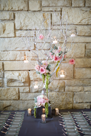 Candles on Tree Branches Centerpiece