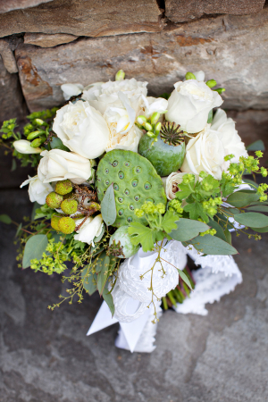 Exotic Green and Ivory Bouquet