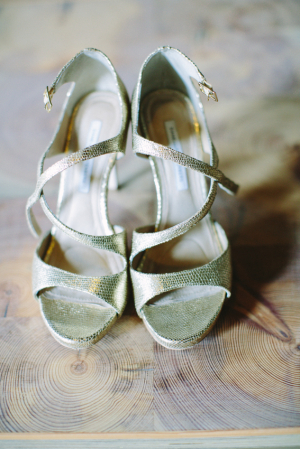 Gold Snakeskin Bridal Shoes