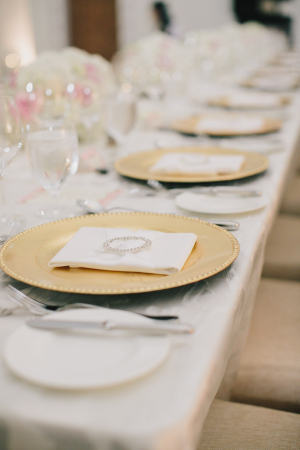 Gold and White Tabletop