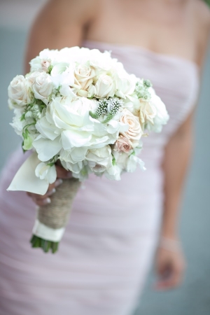 Ivory and Pink Bridal Bouquet
